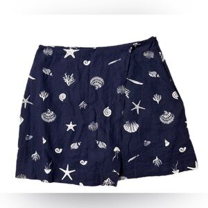 a new day Navy Shell-Print Skort